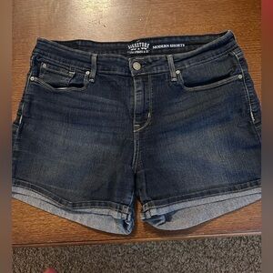 Signature by Levi Strauss Dark Blue Denim Modern Shorts